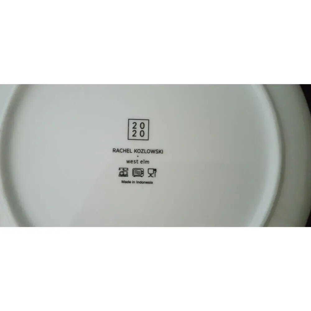 West Elm Rachel Kozlowski Dapper Animal Winter Holiday Bear Plate Salad Dessert